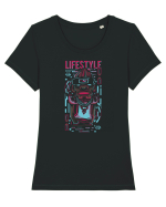 Lifestyle Tricou mânecă scurtă guler larg fitted Damă Expresser