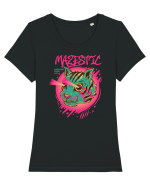 Mazestic Awesome Trippy Cat Tricou mânecă scurtă guler larg fitted Damă Expresser