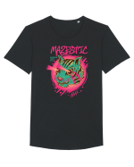 Mazestic Awesome Trippy Cat Tricou mânecă scurtă guler larg Bărbat Skater