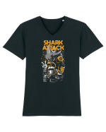 Shark Atack Tricou mânecă scurtă guler V Bărbat Presenter