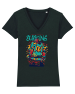 Skate Funky Surfing Tricou mânecă scurtă guler V Damă Evoker