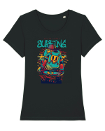 Skate Funky Surfing Tricou mânecă scurtă guler larg fitted Damă Expresser