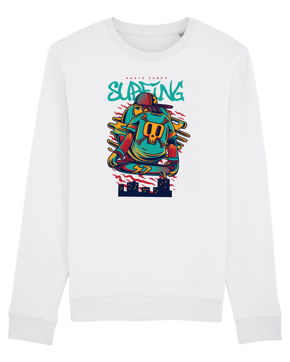 Bluză mânecă lungă Unisex Rise White