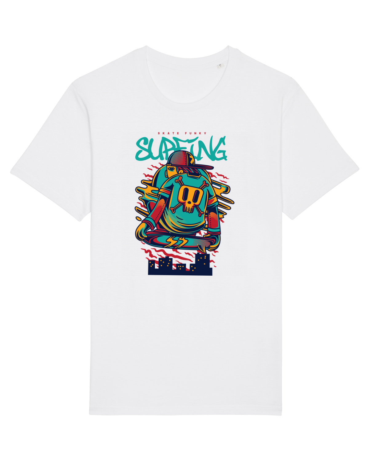 Tricou mânecă scurtă Unisex Rocker White