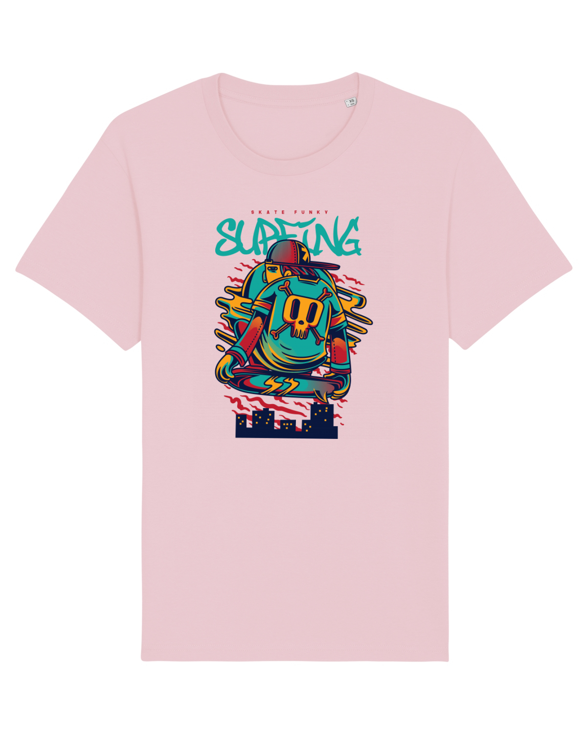Tricou mânecă scurtă Unisex Rocker Cotton Pink