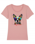 Dog lover 1 Tricou mânecă scurtă guler larg fitted Damă Expresser