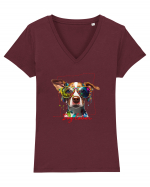 Dog lover 2 Tricou mânecă scurtă guler V Damă Evoker