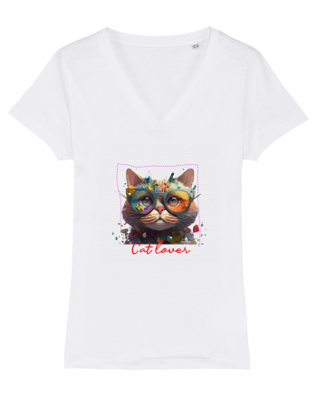 Cat lover White