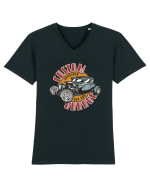 Custom Garage American Hot Rod Tricou mânecă scurtă guler V Bărbat Presenter