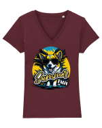 Corgi summer fun Tricou mânecă scurtă guler V Damă Evoker