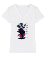 samurai ronin Tricou mânecă scurtă guler V Damă Evoker