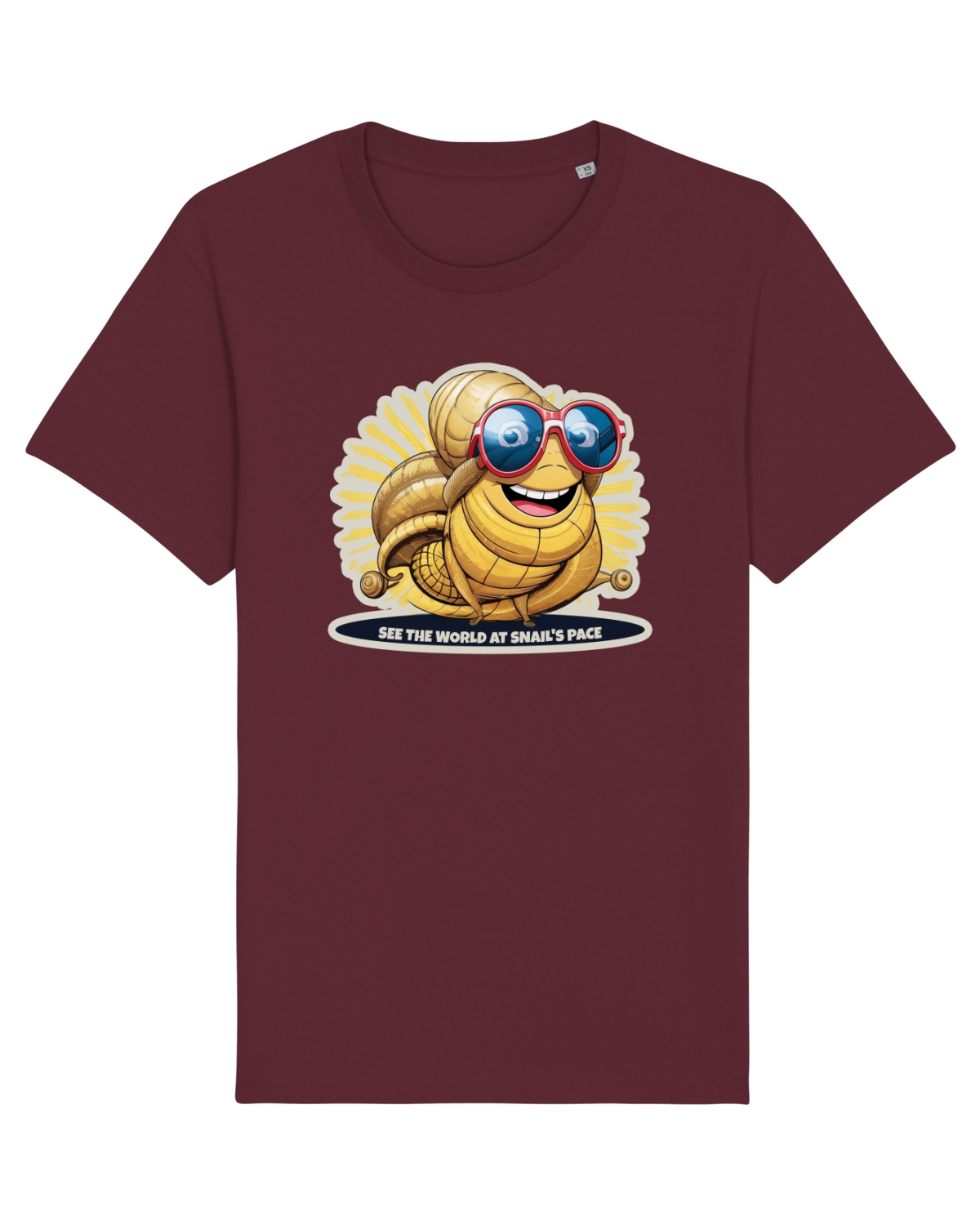 Tricou mânecă scurtă Unisex Rocker Burgundy