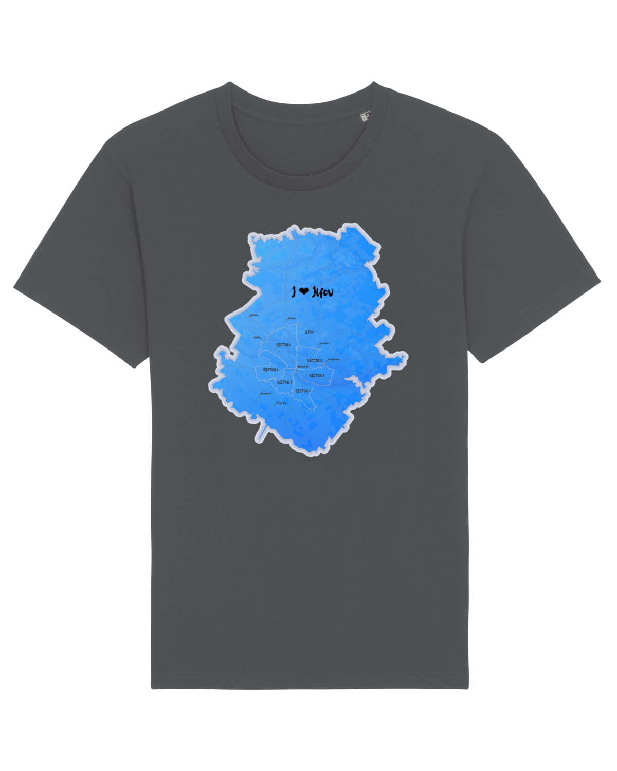 Tricou mânecă scurtă Unisex Rocker Anthracite