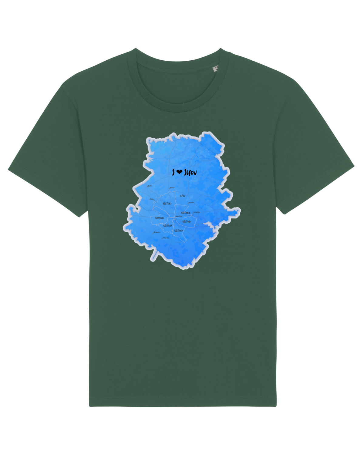 Tricou mânecă scurtă Unisex Rocker Bottle Green