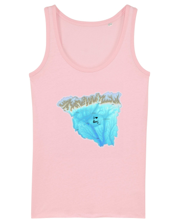 Gorj County Map Cotton Pink