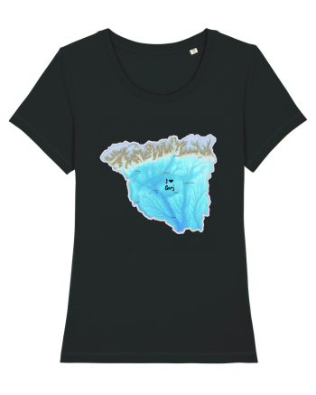 Gorj County Map Black