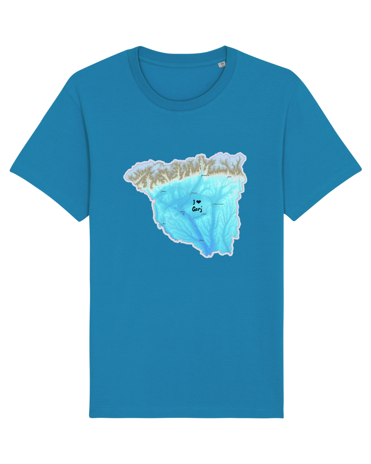 Tricou mânecă scurtă Unisex Rocker Azur