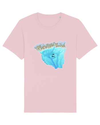 Gorj County Map Cotton Pink