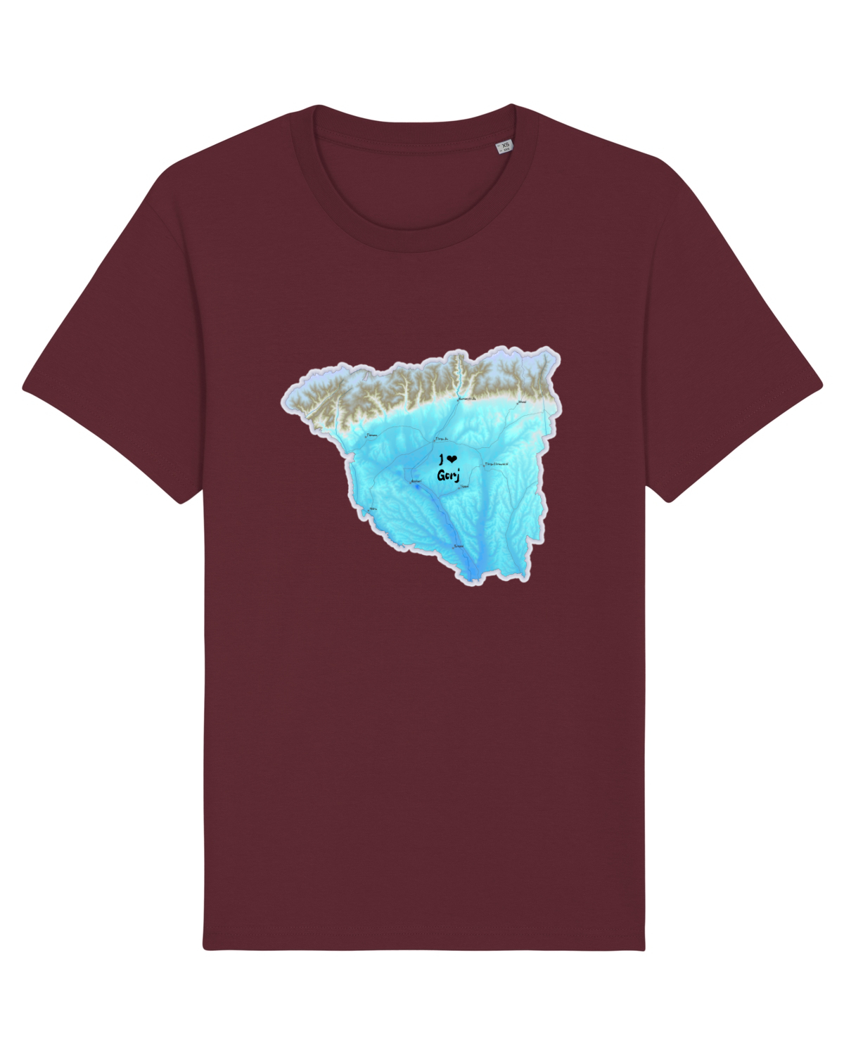 Tricou mânecă scurtă Unisex Rocker Burgundy