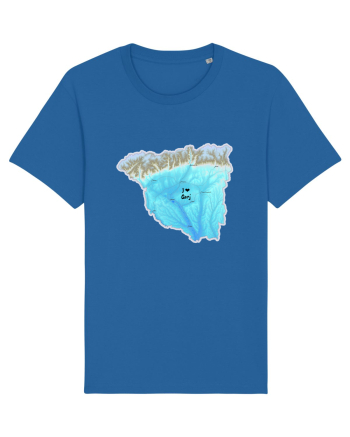Gorj County Map Royal Blue
