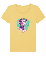 Aesthetic 2 Tricou mânecă scurtă guler larg fitted Damă Expresser