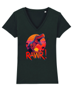 rawr Tricou mânecă scurtă guler V Damă Evoker