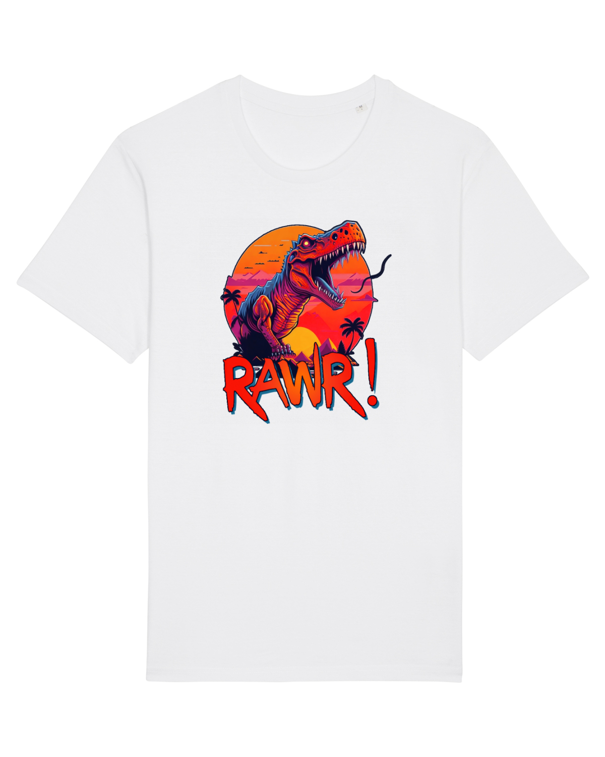 Tricou mânecă scurtă Unisex Rocker White