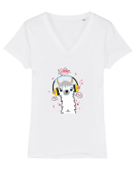 Good vibes 2 Tricou mânecă scurtă guler V Damă Evoker