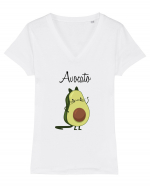 Avocato Tricou mânecă scurtă guler V Damă Evoker