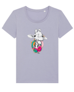 Good vibes 4 Tricou mânecă scurtă guler larg fitted Damă Expresser