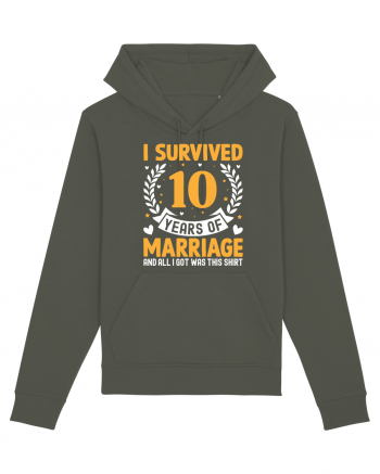 I Survived 10 Years Of Marriage And All I Got Was This Shirt Khaki