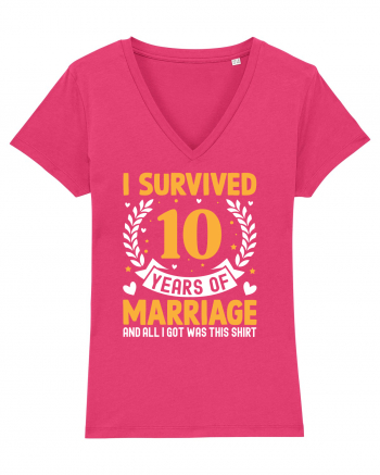 I Survived 10 Years Of Marriage And All I Got Was This Shirt Raspberry