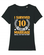 I Survived 10 Years Of Marriage And All I Got Was This Shirt Tricou mânecă scurtă guler larg fitted Damă Expresser