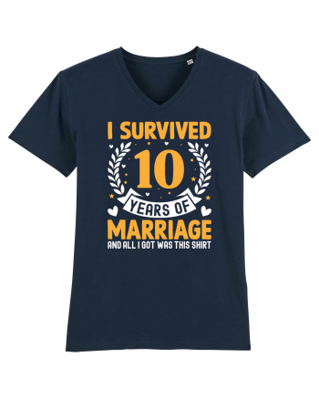 I Survived 10 Years Of Marriage And All I Got Was This Shirt French Navy