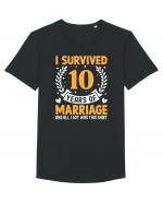 I Survived 10 Years Of Marriage And All I Got Was This Shirt Tricou mânecă scurtă guler larg Bărbat Skater