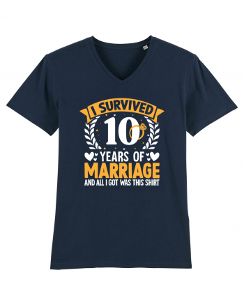 I Survived 10 Years Of Marriage And All I Got Was This Shirt ring French Navy