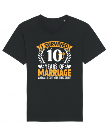 I Survived 10 Years Of Marriage And All I Got Was This Shirt ring Black