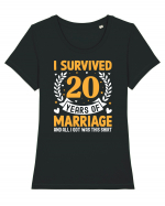 I Survived 20 Years Of Marriage And All I Got Was This Shirt Tricou mânecă scurtă guler larg fitted Damă Expresser