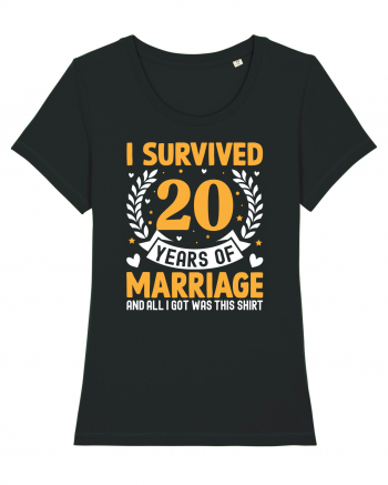 I Survived 20 Years Of Marriage And All I Got Was This Shirt Black