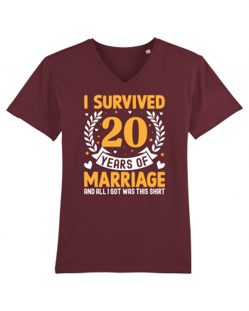 I Survived 20 Years Of Marriage And All I Got Was This Shirt Burgundy