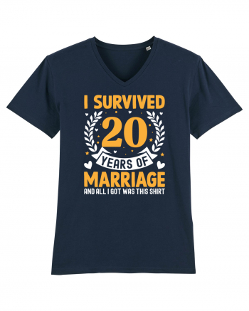 I Survived 20 Years Of Marriage And All I Got Was This Shirt French Navy