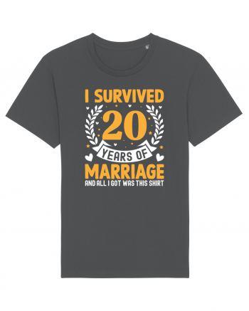 I Survived 20 Years Of Marriage And All I Got Was This Shirt Anthracite