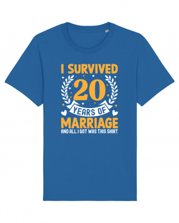 I Survived 20 Years Of Marriage And All I Got Was This Shirt Royal Blue