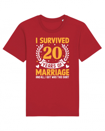 I Survived 20 Years Of Marriage And All I Got Was This Shirt Red