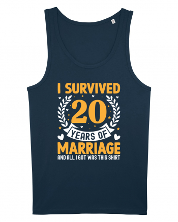 I Survived 20 Years Of Marriage And All I Got Was This Shirt Navy