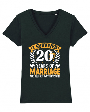 I Survived 20 Years Of Marriage And All I Got Was This Shirt ring Black