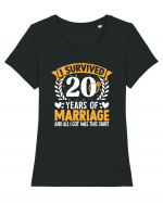 I Survived 20 Years Of Marriage And All I Got Was This Shirt ring Tricou mânecă scurtă guler larg fitted Damă Expresser