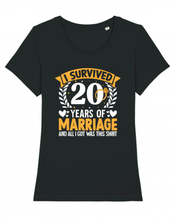 I Survived 20 Years Of Marriage And All I Got Was This Shirt ring Black