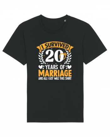 I Survived 20 Years Of Marriage And All I Got Was This Shirt ring Black