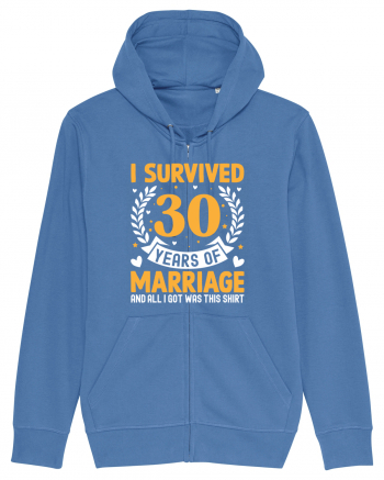 I Survived 30 Years Of Marriage And All I Got Was This Shirt Bright Blue